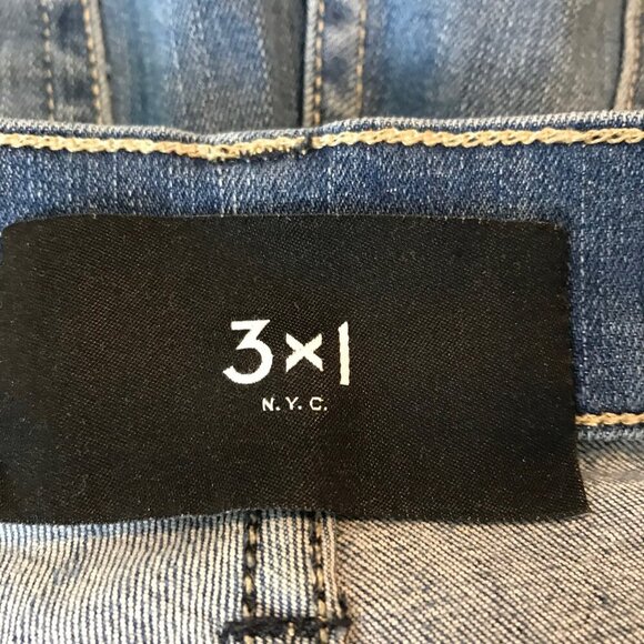 3X1 NYC 5 Pocket Zip Up Raw Hem Jeans Size 27 - Picture 8 of 10